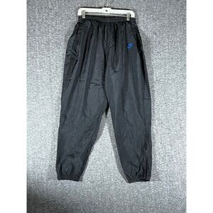 Nike Black Nylon Track Pants Blue‎ Swoosh Joggers Women's M
